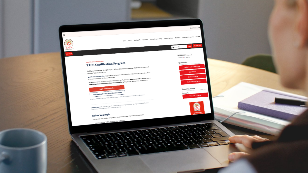 TASN certification is now online