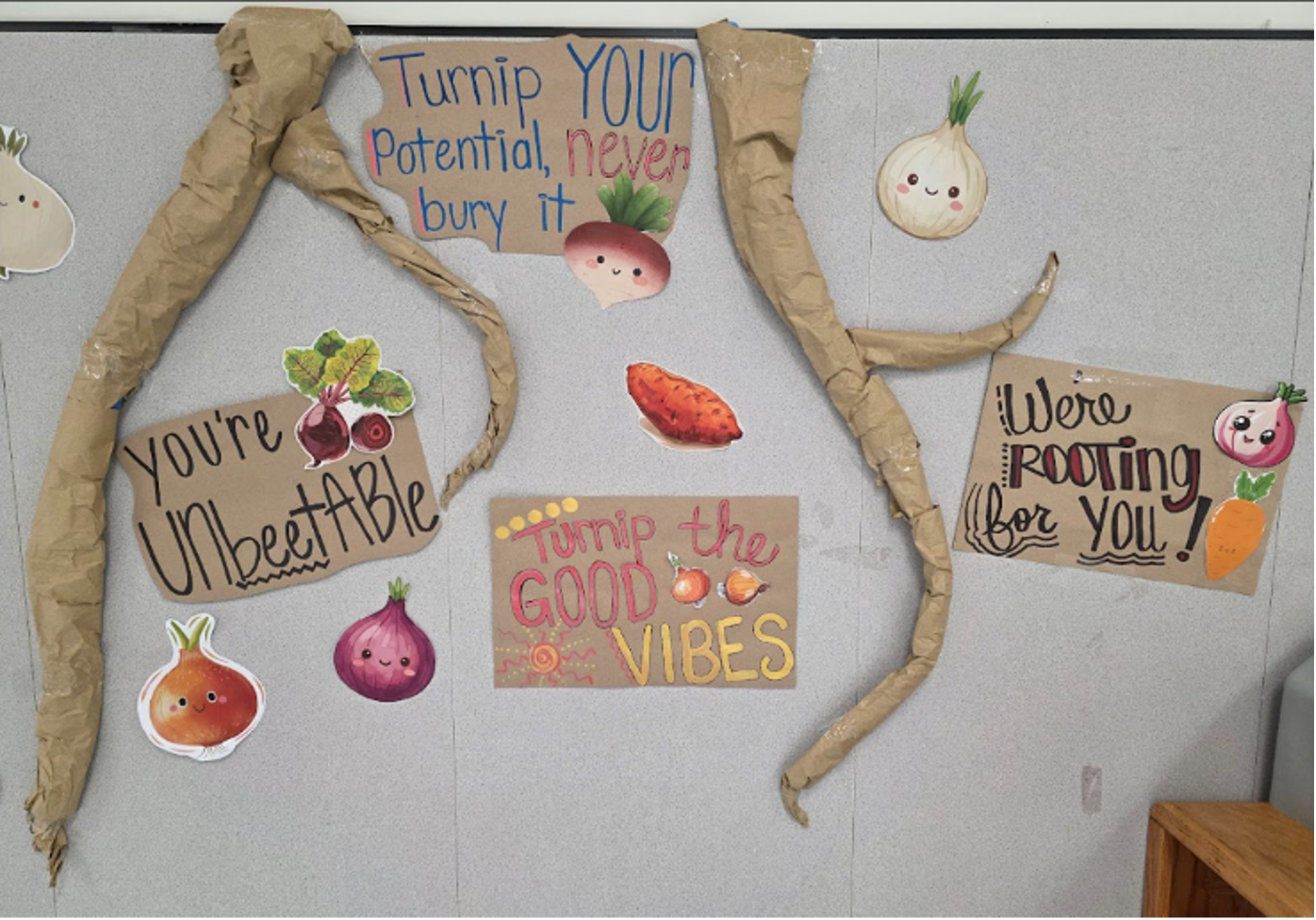 McLeod ISD Rooted in Texas cafeteria display