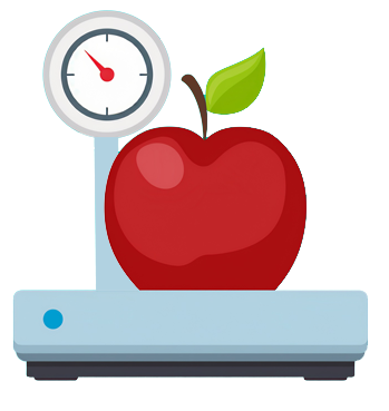 apple being weighed on scale