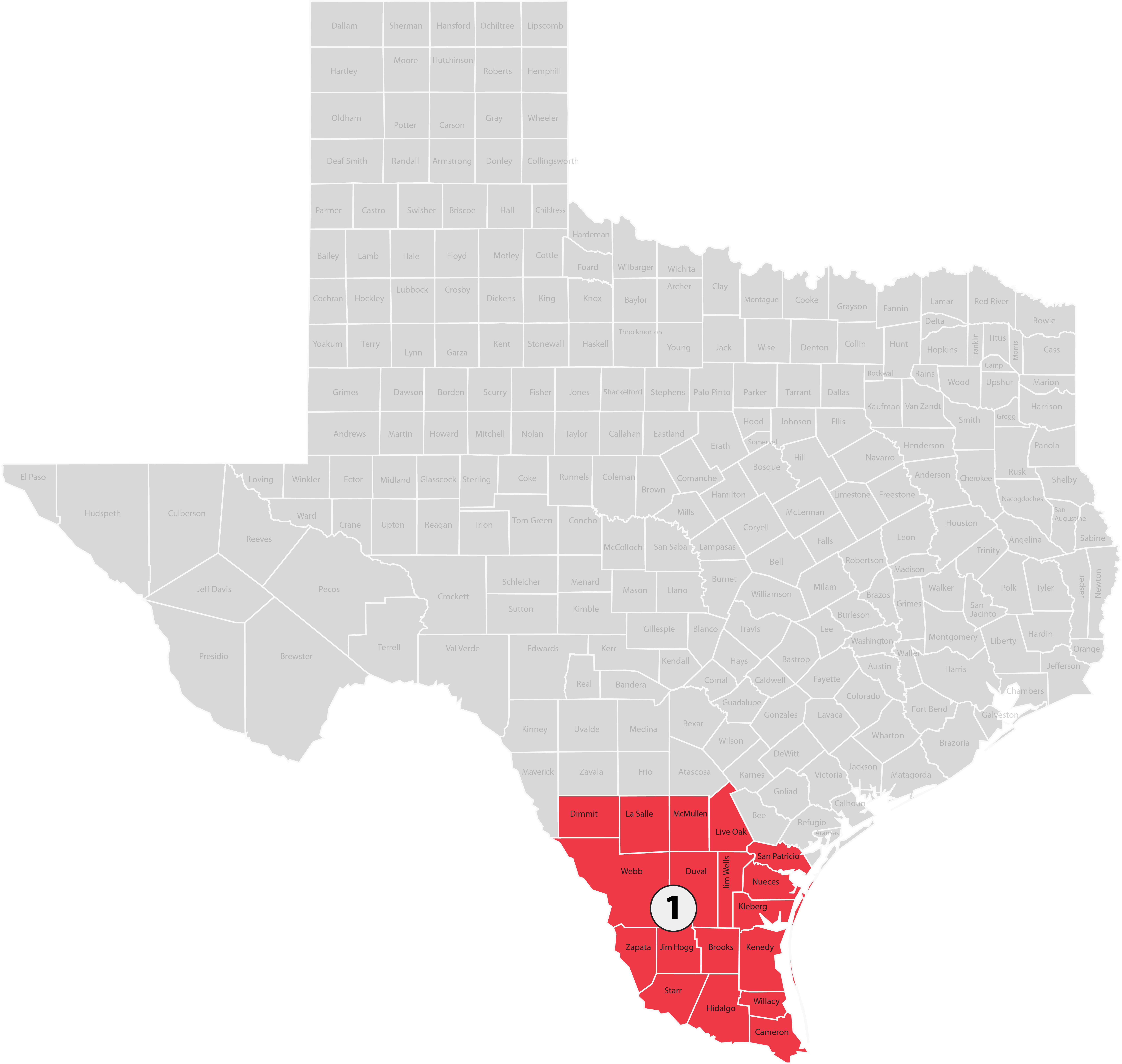 TASN Area 1 map