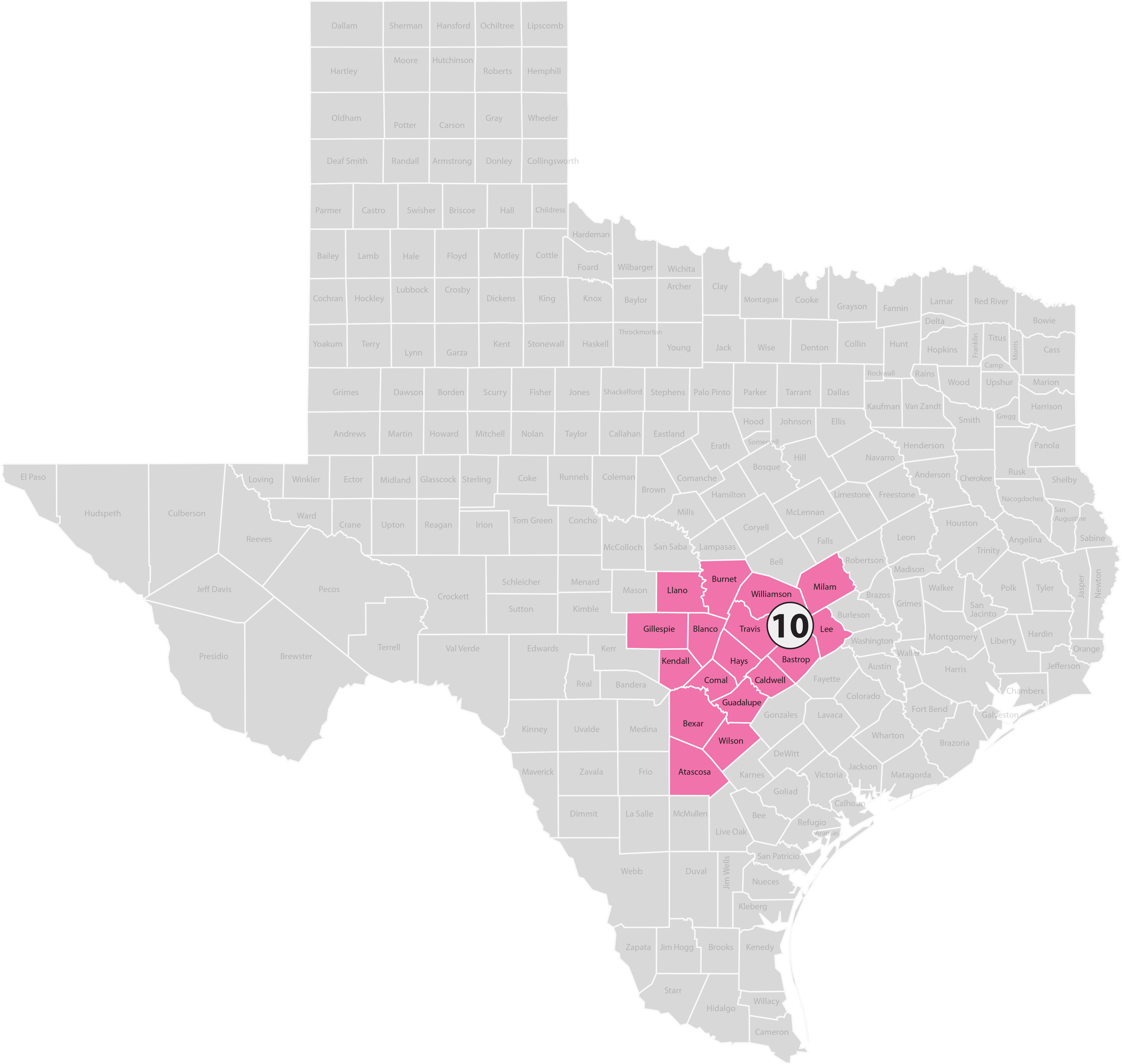 TASN Area 10 map