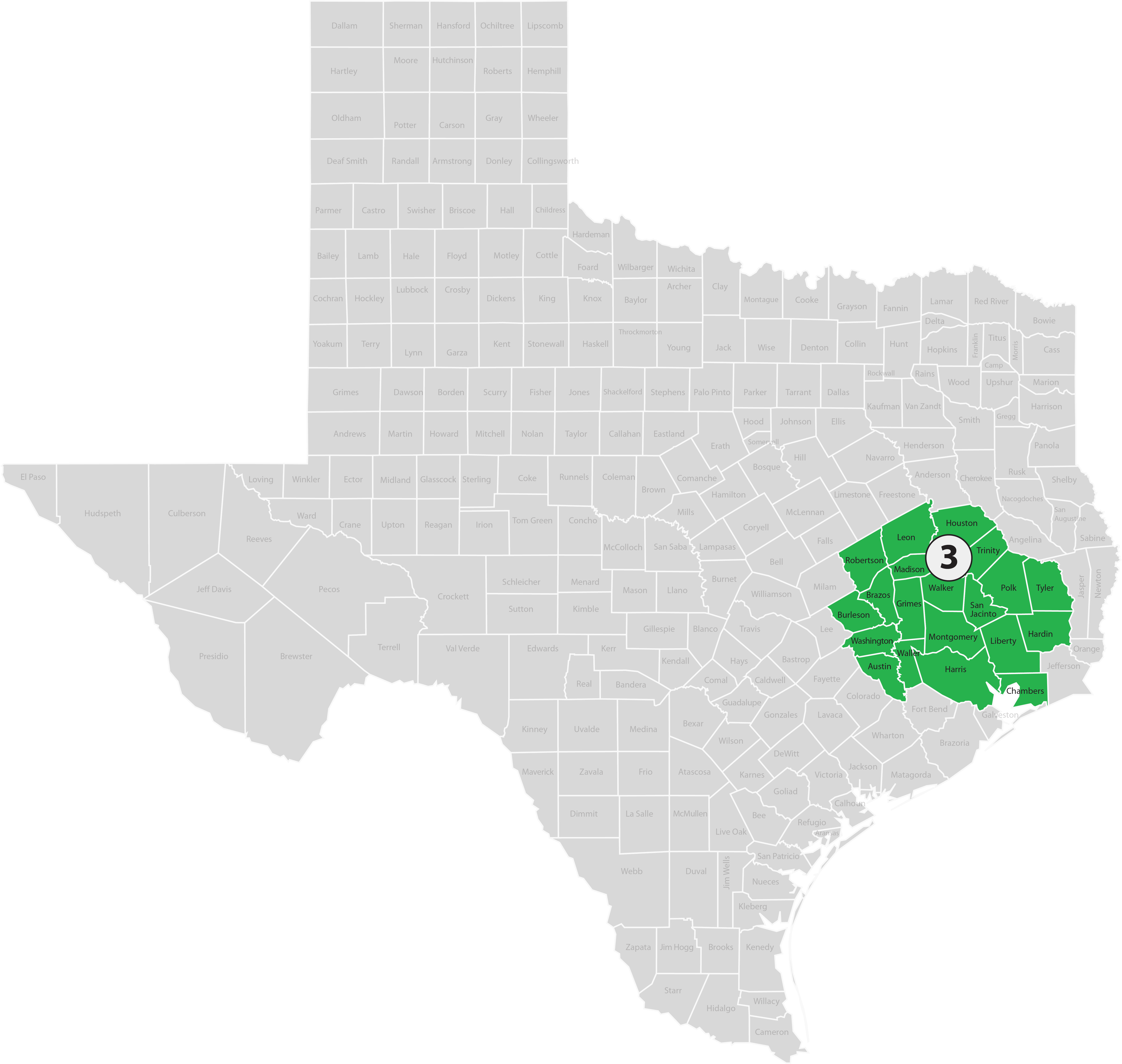 TASN Area 3 map