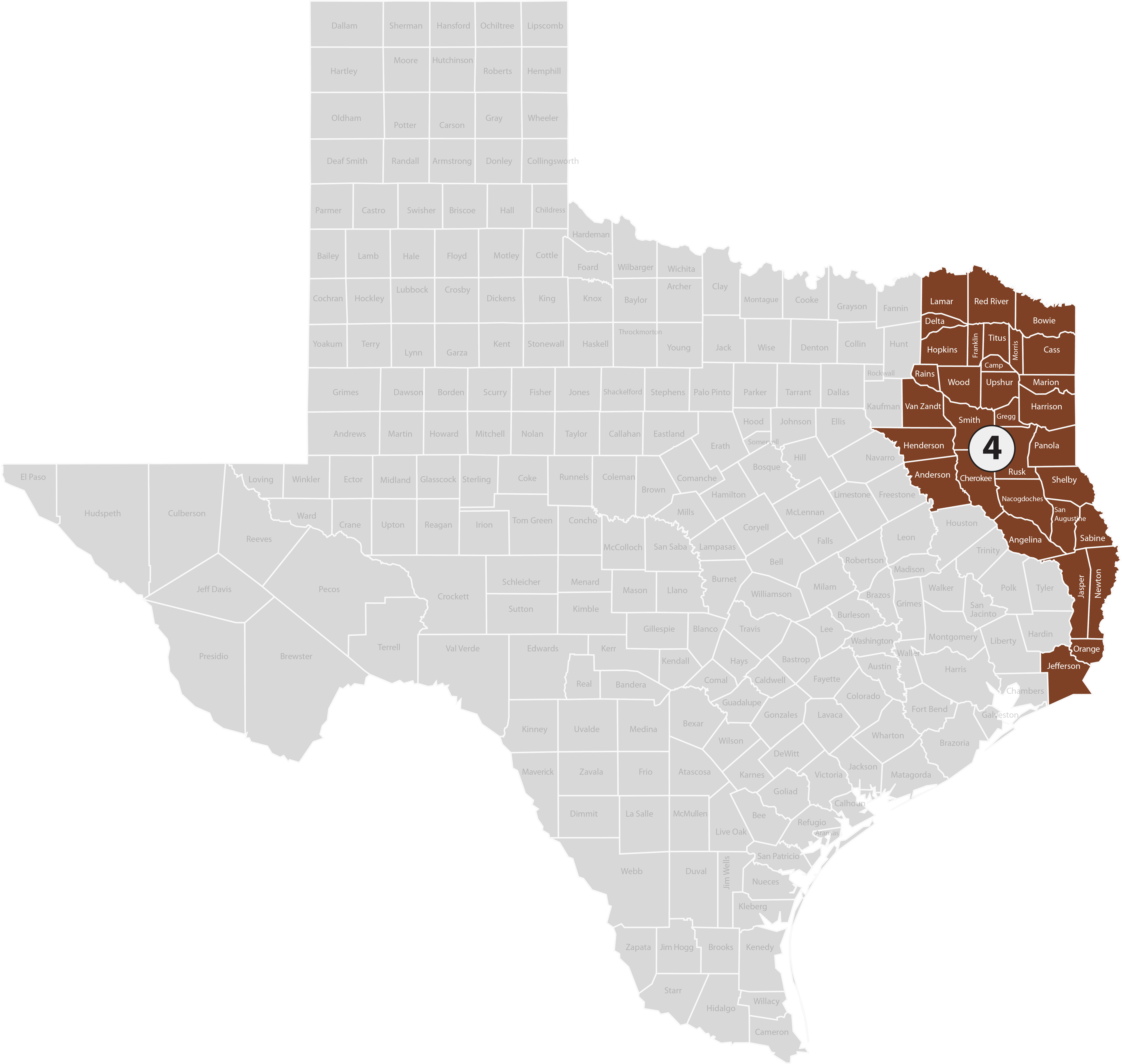 TASN Area 4 map