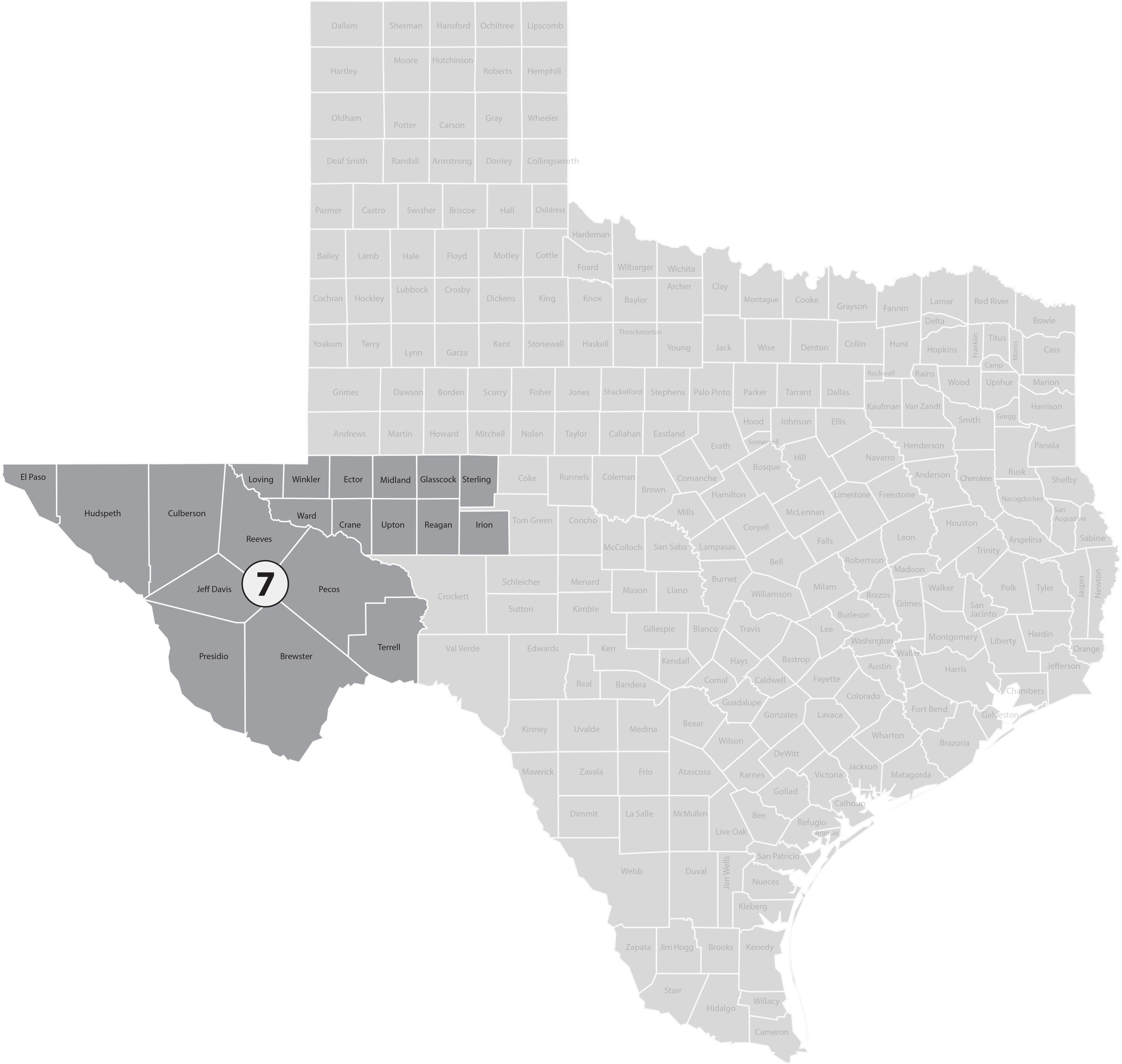 TASN Area 7 map