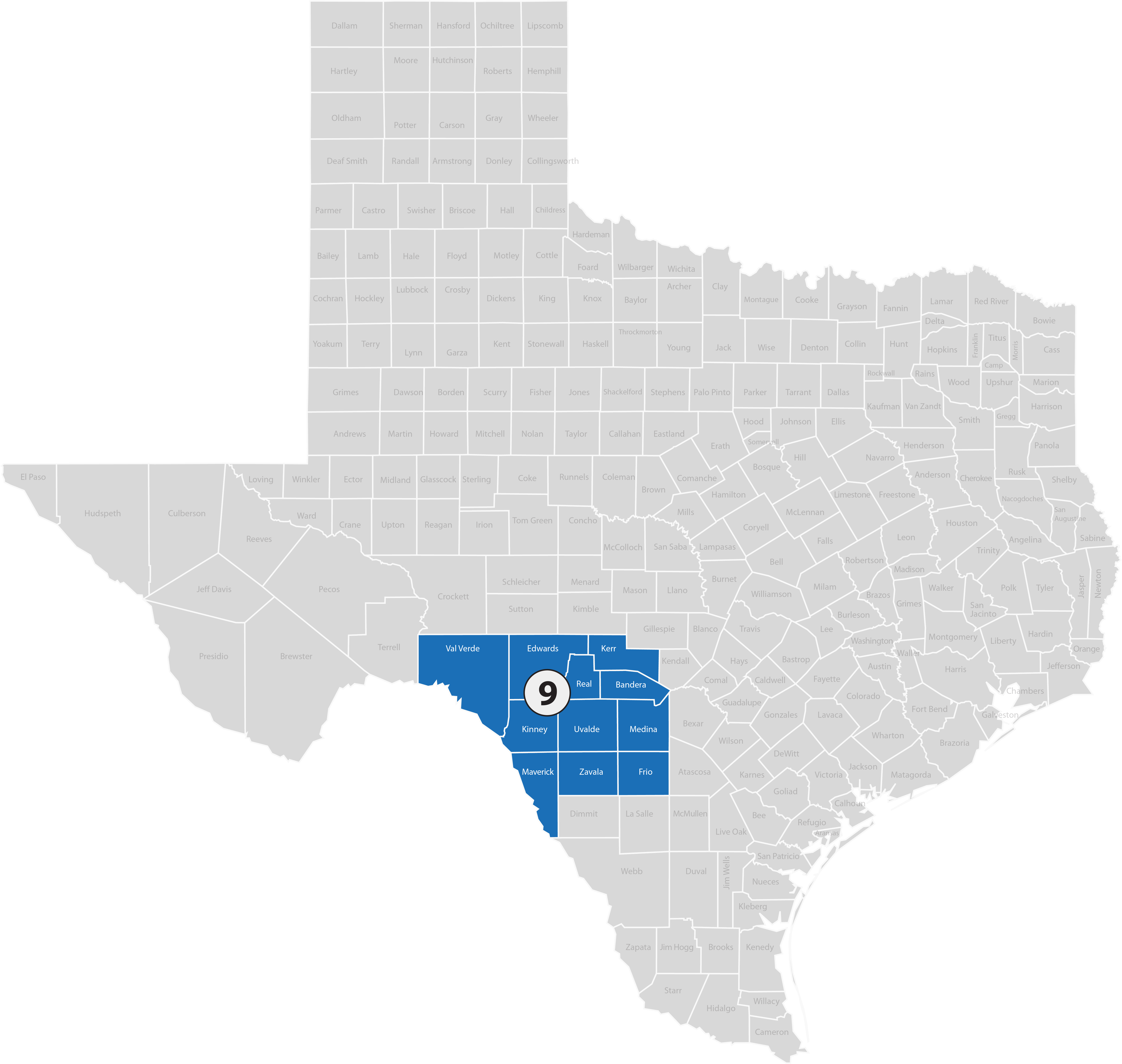 TASN Area 9 map